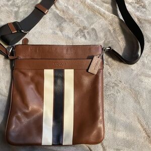 Coach bag Brown & Black striped in EUC.